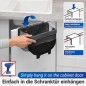 Preview: WENKO Tür-Abfalleimer Mod. Fago 5 L Schwarz faltbarer Mülleimer für Küchenabfälle, 55028100