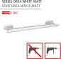 Preview: WENKO Turbo-Loc® Badetuchstange Duo Mod. Orea White matt, 60 cm aus rostfreiem Edelstahl, 26005100