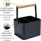 Preview: WENKO Utensilienkorb Mod. Baco Schwarz robuster Tragekorb, 55023100