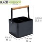 Preview: WENKO Utensilienkorb Mod. Baco Schwarz robuster Tragekorb, 55023100
