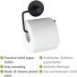 Preview: WENKO Vacuum-Loc® Toilettenpapierhalter Milazzo Schwarz WC-Rollenhalter, Befestigen ohne bohren, 24738100