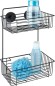 Preview: WENKO Vacuum-Loc® Wandregal 2 Etagen Mod. Bari Schwarz Wandablage, Befestigen ohne bohren, 24734100