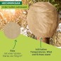 Preview: Windhager Winter-Vlieshaube PROTECT, 1,1 x 1,1 m, beige, 06832