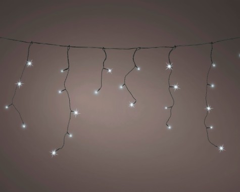 Preview: Lumineo Solar Icicle Lights, 1100 cm, 259L, schwarz/kaltweiß, 496296
