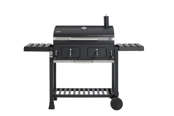 Mr. Gardener Holzkohlegrill Ottawa XXL, schwarz, Grillfläche 80x42 cm, 5602H