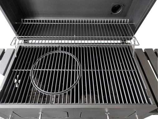 Mr. Gardener Holzkohlegrill Ottawa XXL, schwarz, Grillfläche 80x42 cm, 5602H