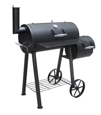 Preview: Mr.GARDENER Smoker Portland, schwarz, Grillrost BxT: 67 x 34 cm, 1262