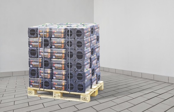 Preview: Rekord Braunkohle-Briketts, quaderförmige Kaminbriketts, (90 Stück je 10kg), 814381