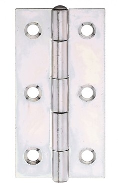 Alberts Scharnier, Schmal: Stahl roh, sendzimirverzinkt, mit vernietetem Edelstahlstift 70x35,4x1mm 345402