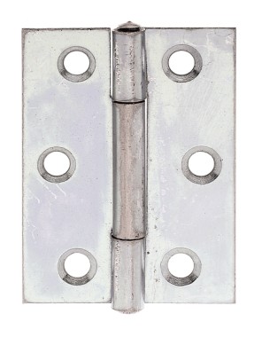 Alberts Scharnier, Halbbreit: Stahl roh, sendzimirverzinkt 51x37,2x1mm 345884