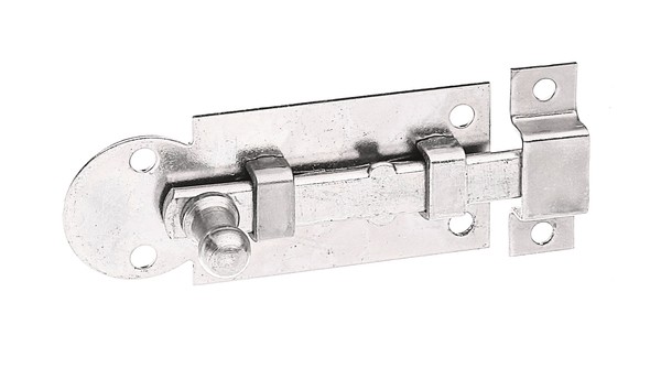 Alberts Fensterriegel mit Knopfgriff: Stahl roh, galvanisch verzinkt, Dickschichtschutz, Ausführung: gerade, mit befestigter Schlaufe 113001