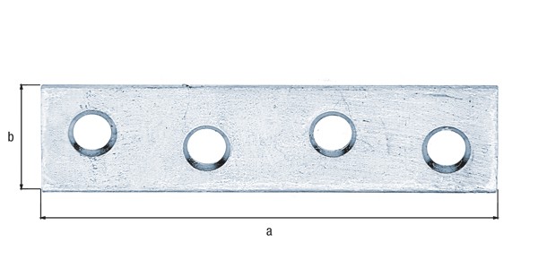 Alberts Flachverbinder: Stahl roh, sendzimirverzinkt 60x14mm 339258