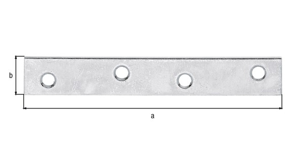 Alberts Flachverbinder: Stahl roh, sendzimirverzinkt 100x15mm 339272