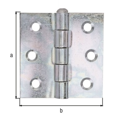 Alberts Scharnier, Quadratisch: Stahl roh, sendzimirverzinkt 63x63 349028