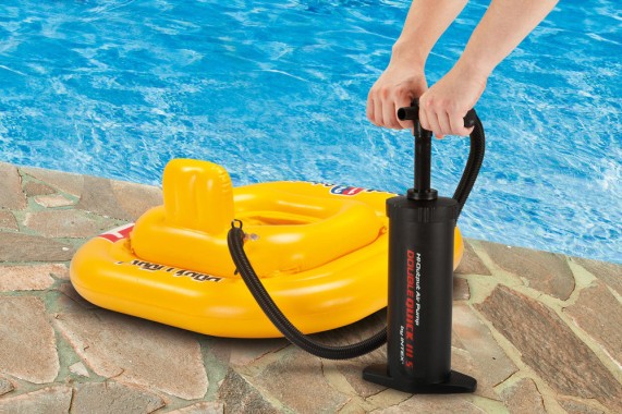 Preview: Intex Double Quick 3 S Hand Pumpe - Luftpumpe - 37 cm - Mit 3 Düsenaufsätze, 68605