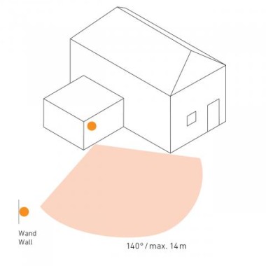 Preview: Steinel Bewegungsmelder IS 140-2 schwarz, 140° Bewegungsensor, 14 m Reichweite, Schwarz, 6088