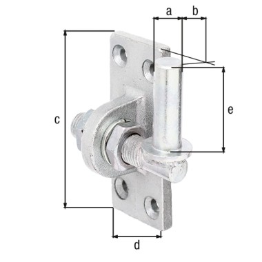 Alberts Kloben z.Anschrauben,gvz,M16,Ø16/45x105 318246