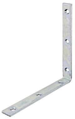 Alberts Balkenwinkel, Schmal, Gleichschenklig: Stahl roh, galvanisch verzinkt, Dickschichtschutz 160x160x20mm 333256