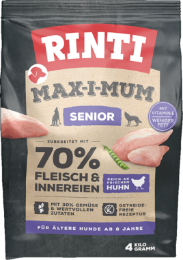 RINTI MAX-I-MUM Trockenfutter Senior Huhn, 4 kg, 293679