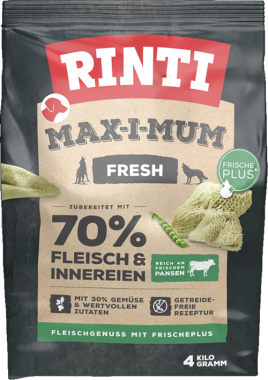 RINTI MAX-I-MUM Trockenfutter Pansen, für ausgewachsene Hunde, 4 kg, 180887