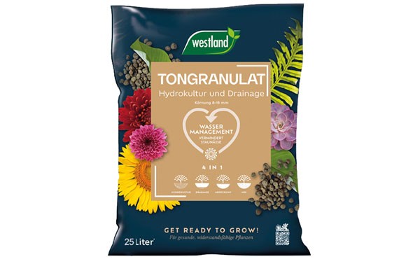 Westland Tongranulat – Pflanzgranulat, ohne chemische Zusätze, für Innen- und Außenbereich, 25 Liter, 731533