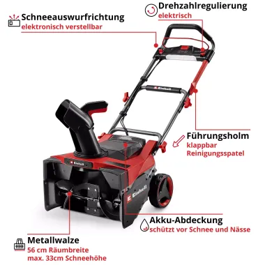 Einhell Schneefräse Set GP-ST 36/53 Li E BL inkl. 2x5.2Ah Starterkits, 3417021 4511526 4512069 3