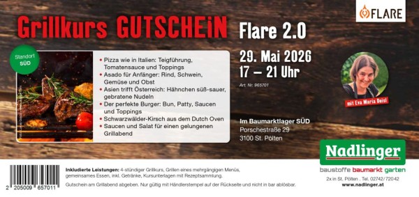 Flare GRILLKURS FLARE 2.0, 29.05.26, bei Nadlinger Süd, 290526