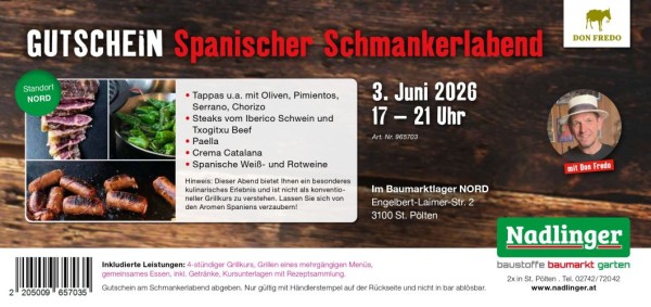 Don Fredo GRILLKURS Spanischer Schmackerlabend, 03.06.26, bei Nadlinger Nord, 030626