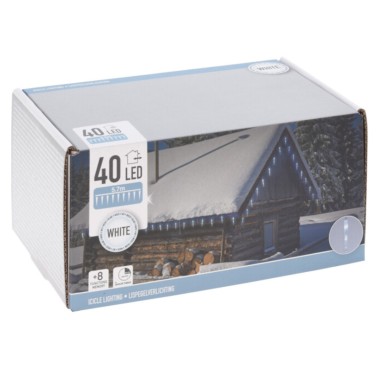 Koopman Eiszapfen Lichterkette, 40LED, Weiß, 570 cm AX8103060