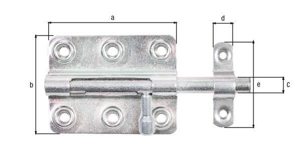 Alberts Bolzenriegel m. Griff gvz,bf.Schlaufe 80/125 128975