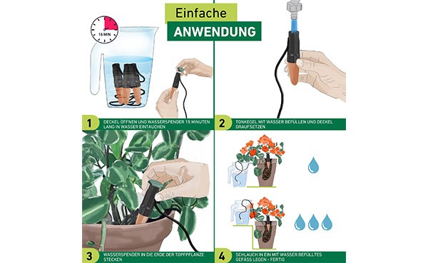 Windhager Automatischer Wasserspender 3 Stk. 06434