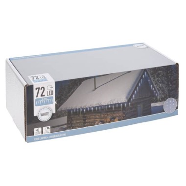 Eiszapfen Lichterkette 72 LEDs, kaltweiß, 6,9 m, AX8103100