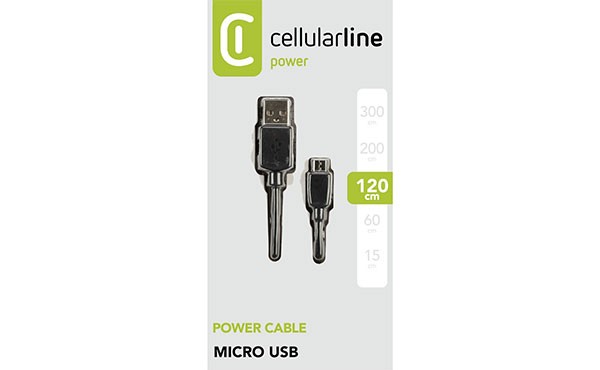 Cellularline Lade- und Datenkabel 120 cm USB Type-A auf Micro-USB USBDATACABMICROUSB