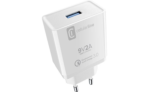 Cellularline Reiselader-Set 18W USB Type-A inkl. Kabel Type-C ACHHUKITQCTYCK
