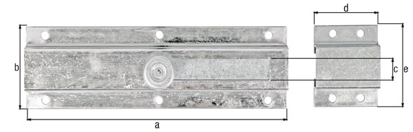 Alberts Türriegel m.Griff,gvz, 200x57 111809