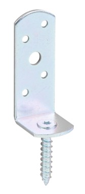 Alberts Flechtzaunhalter, L-Form: Stahl roh, galvanisch verzinkt, Dickschichtschutz 213237