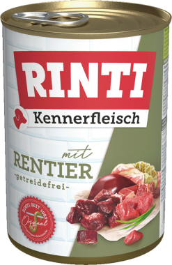 RINTI Kennerfleisch Nassfutter Rentier, 800g, 105139