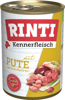 Rinti Kennerfleisch Nassfutter Pute für Hunde, 800 g, 105143