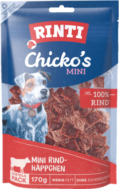 Rinti Chicko Mini - Kleine Stückchen aus Rind, 170g, 180894