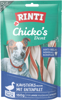 RINTI Chicko Dent Kaustreifen Medium Ente, 150g, 180892