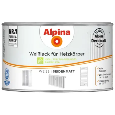 Alpina Weißlack für Heizkörper 300m, seidenmatt, 891904
