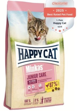 Happy Cat Happy Cat Minkas Junior Care Geflügel, Trockenfutter für Jungkatzen, 13 Wochen bis 12 Monate, 500 g, 171035