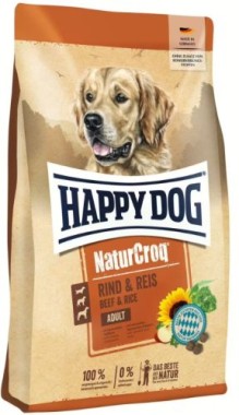 Happy Dog NaturCroq Rind & Reis, Trockenfutter für ausgewachsene Hunde, 4 kg, 170986