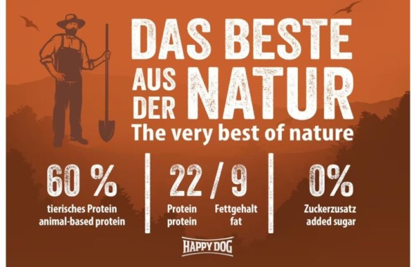 Preview: Happy Dog NaturCroq Rind & Reis, Trockenfutter für ausgewachsene Hunde, 4 kg, 170986