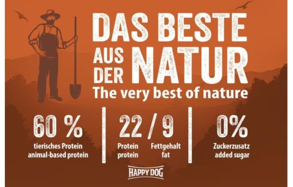Preview: Happy Dog NaturCroq Rind & Reis, Trockenfutter für ausgewachsene Hunde, 1 kg, 170987