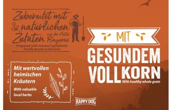 Preview: Happy Dog NaturCroq Rind & Reis, Trockenfutter für ausgewachsene Hunde, 1 kg, 170987