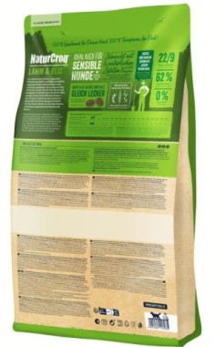 Happy Dog NaturCroq Lamm & Reis, Trockenfutter für ausgewachsene Hunde, 1 kg, 170997