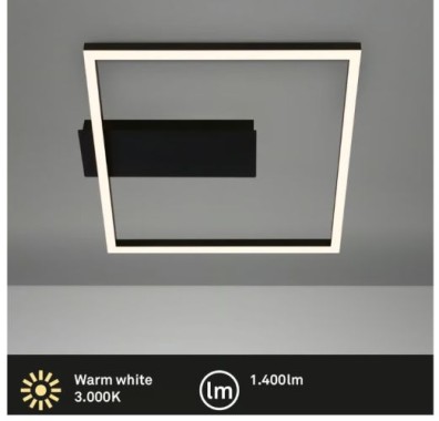 Preview: BRILONER LED Deckenleuchte, 32 cm, 14W, 400lm, schwarz, 3771015