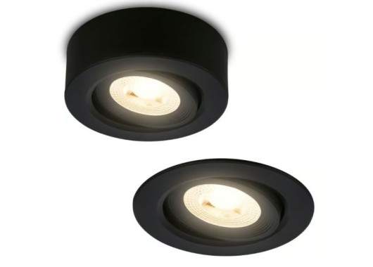BRILONER - 2 in 1 LED Aufbauspot und Einbaustrahler schwenkbar, warmweißes Licht, 5W, 230V, 7991015