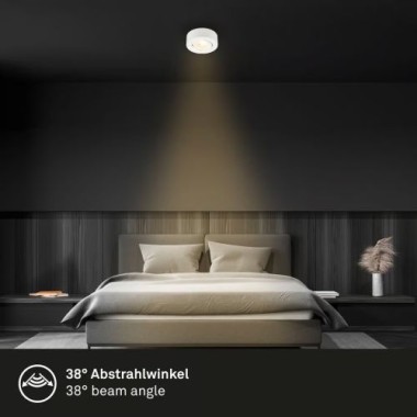 BRILONER - 2 in 1 LED Aufbauspot und Einbaustrahler schwenkbar, warmweißes Licht, 5W, 230V, 7991016